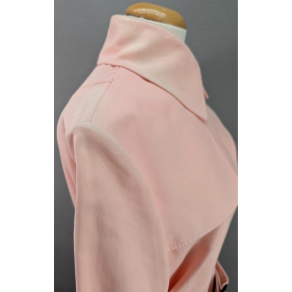 Vintage Seven City Women's L Belted Rain Trench‎ Coat Old Money Pastel Pink NWT - Picture 10 of 16